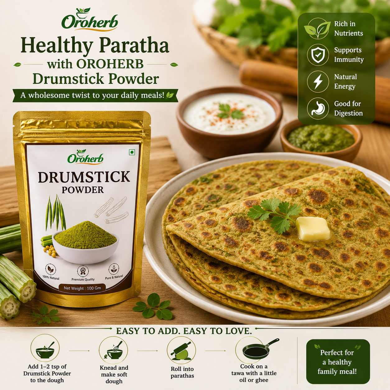 OROHERB Drumstick Powder 100g