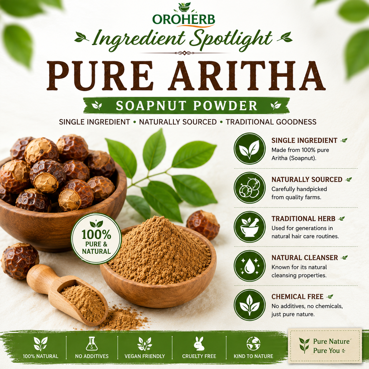 OROHERB Aritha Powder 100g