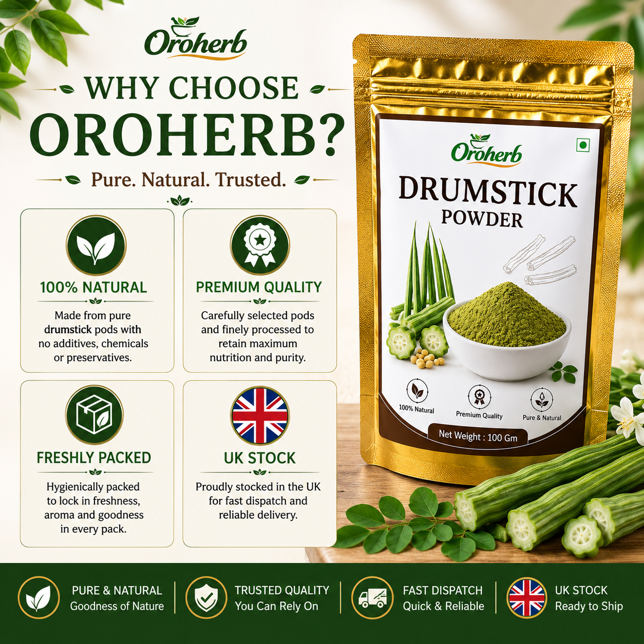 OROHERB Drumstick Powder 100g