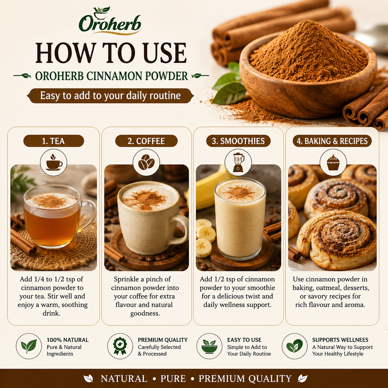 OROHERB Cinnamon Powder 100g