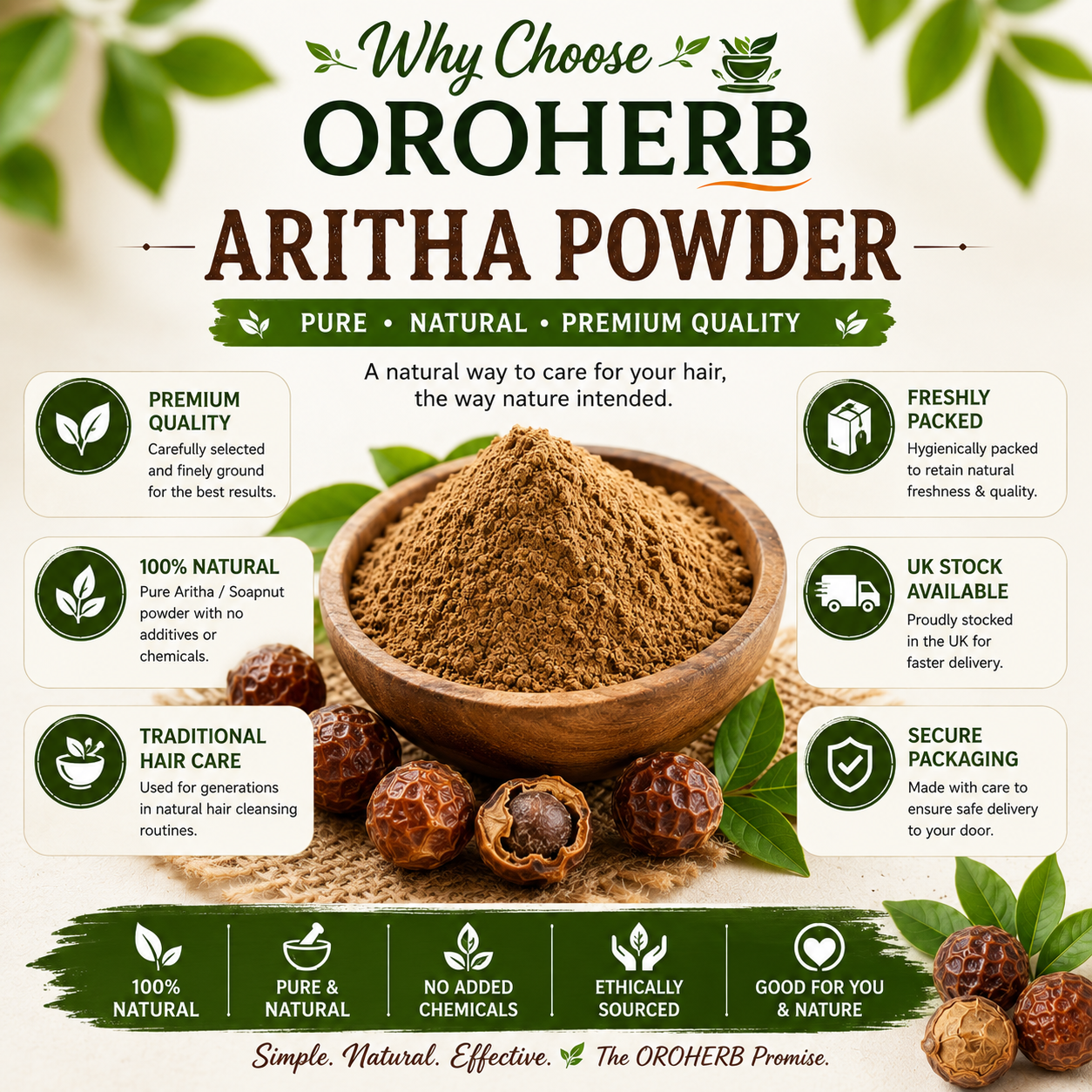 OROHERB Aritha Powder 100g