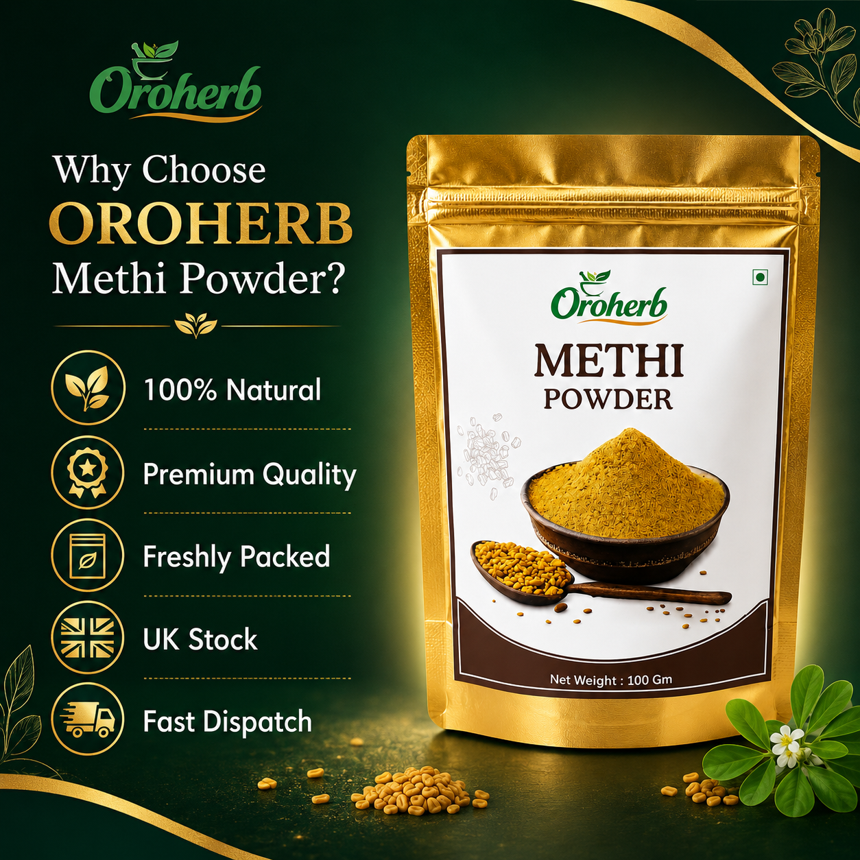 OROHERB Methi Powder 100g